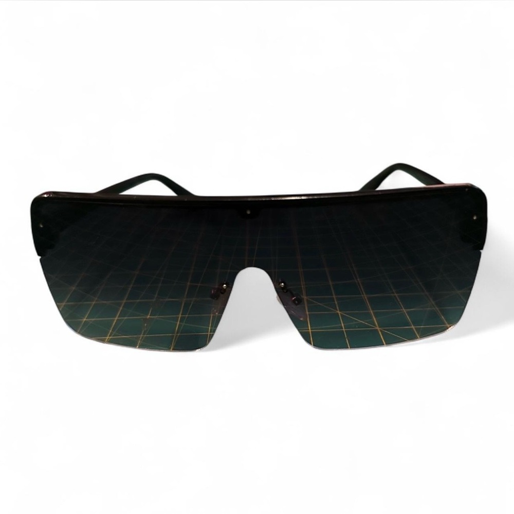 dark brown rectangular sunglasses - Picture 6 of 7